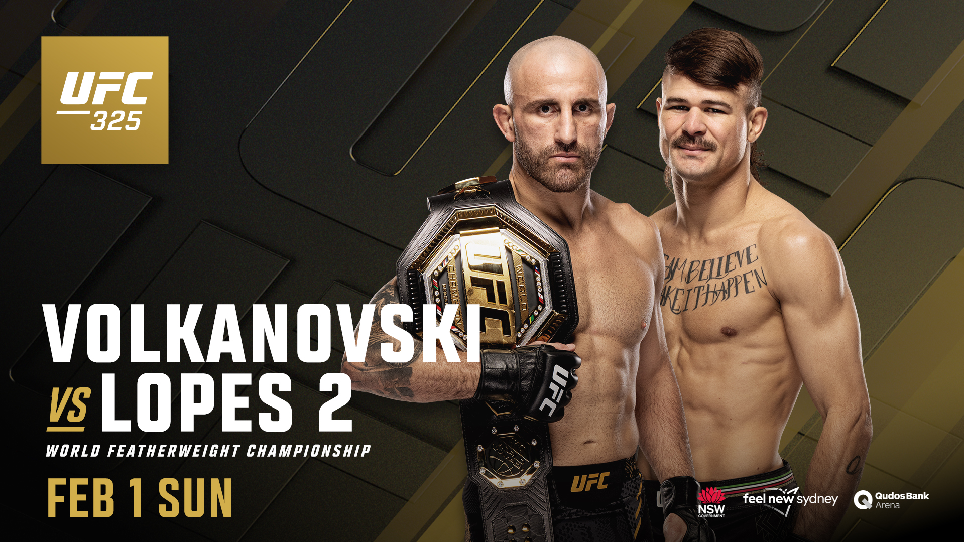 UFC 325 Main Event Poster