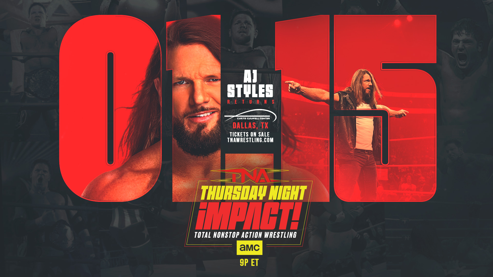 AJ Styles returning for TNA Impact AMC premiere
