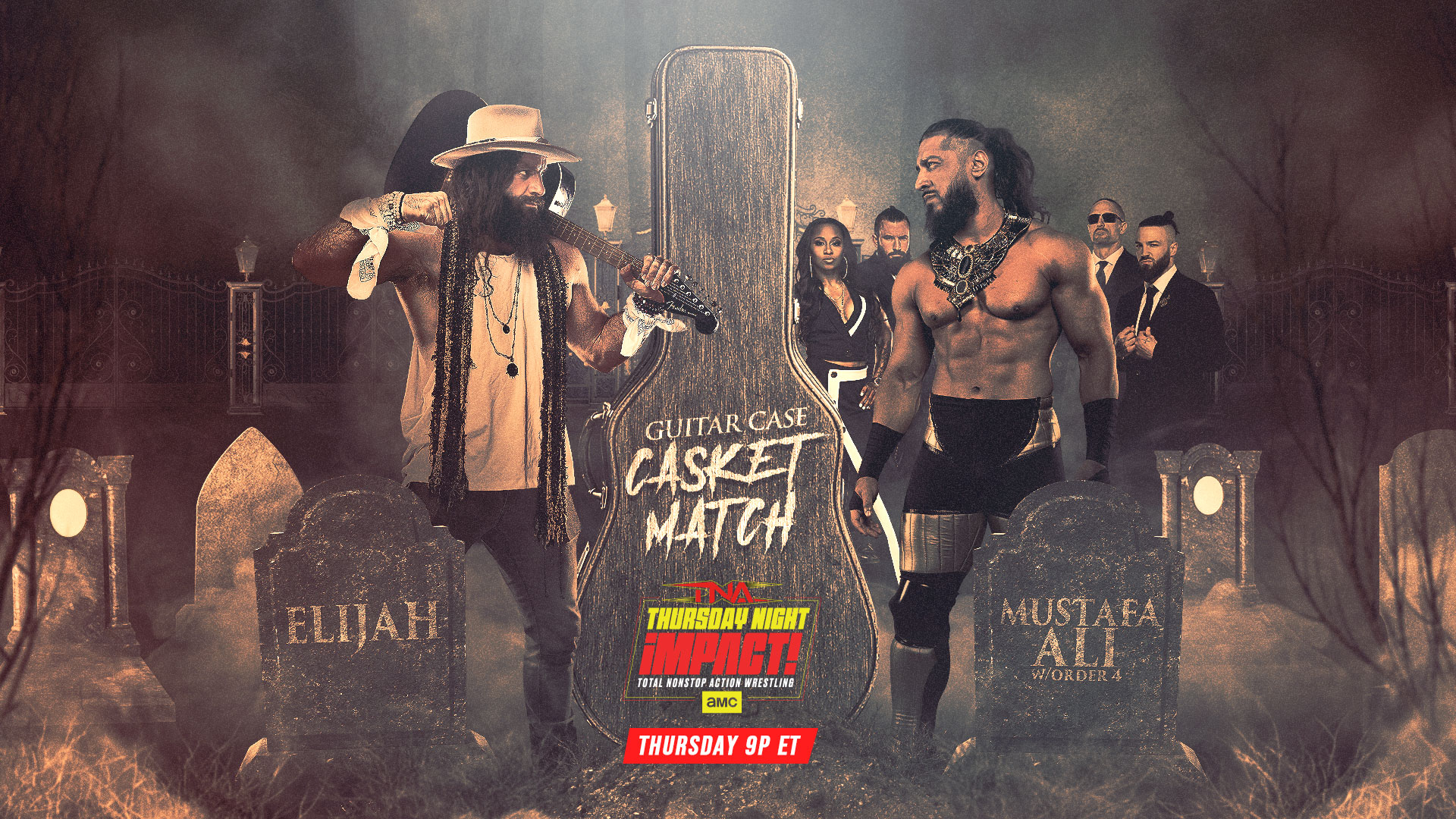 TNA Impact live results: Elijah vs. Mustafa Ali Guitar-shaped Coffin match