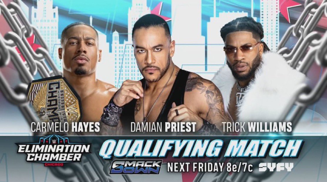 Elimination Chamber qualifying matches booked for next week’s WWE SmackDown