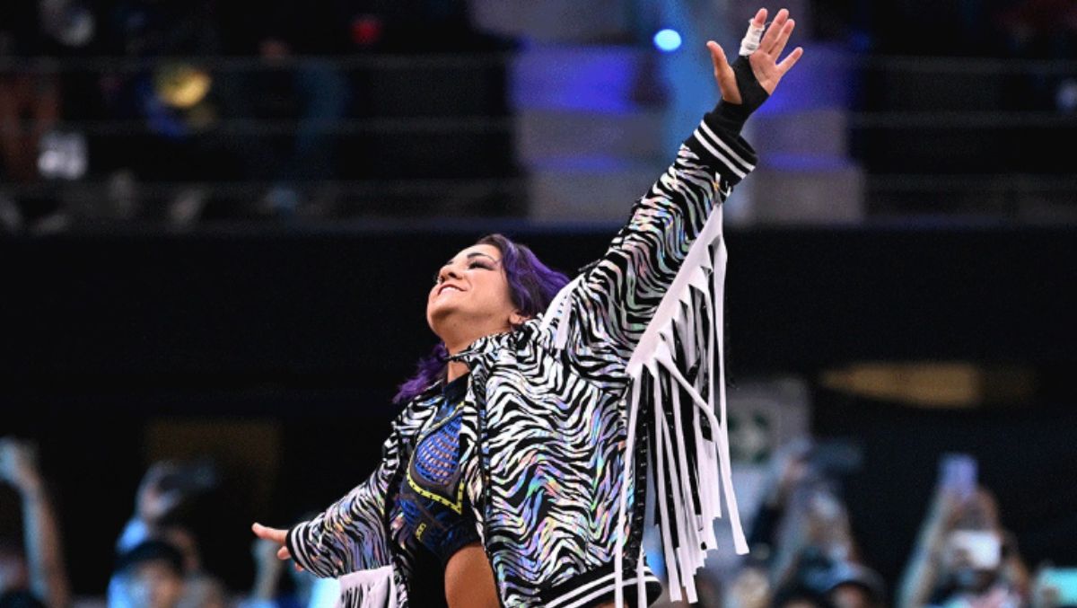 Bayley making her debut entrance at AAA