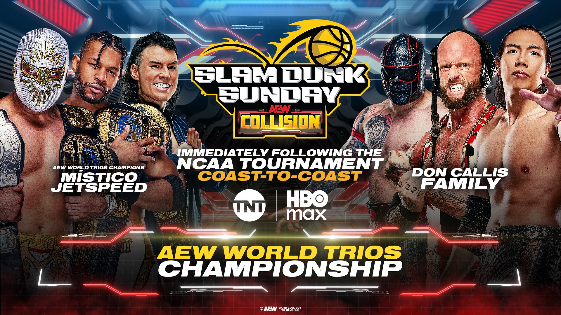 AEW Slam Dunk Sunday Collision live results: Mistico & JetSpeed vs. Don Callis Family