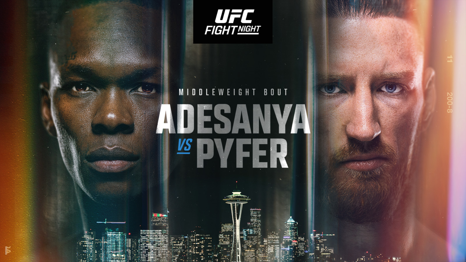 UFC Fight Night Adesanya vs Pyfer Main Event Poster