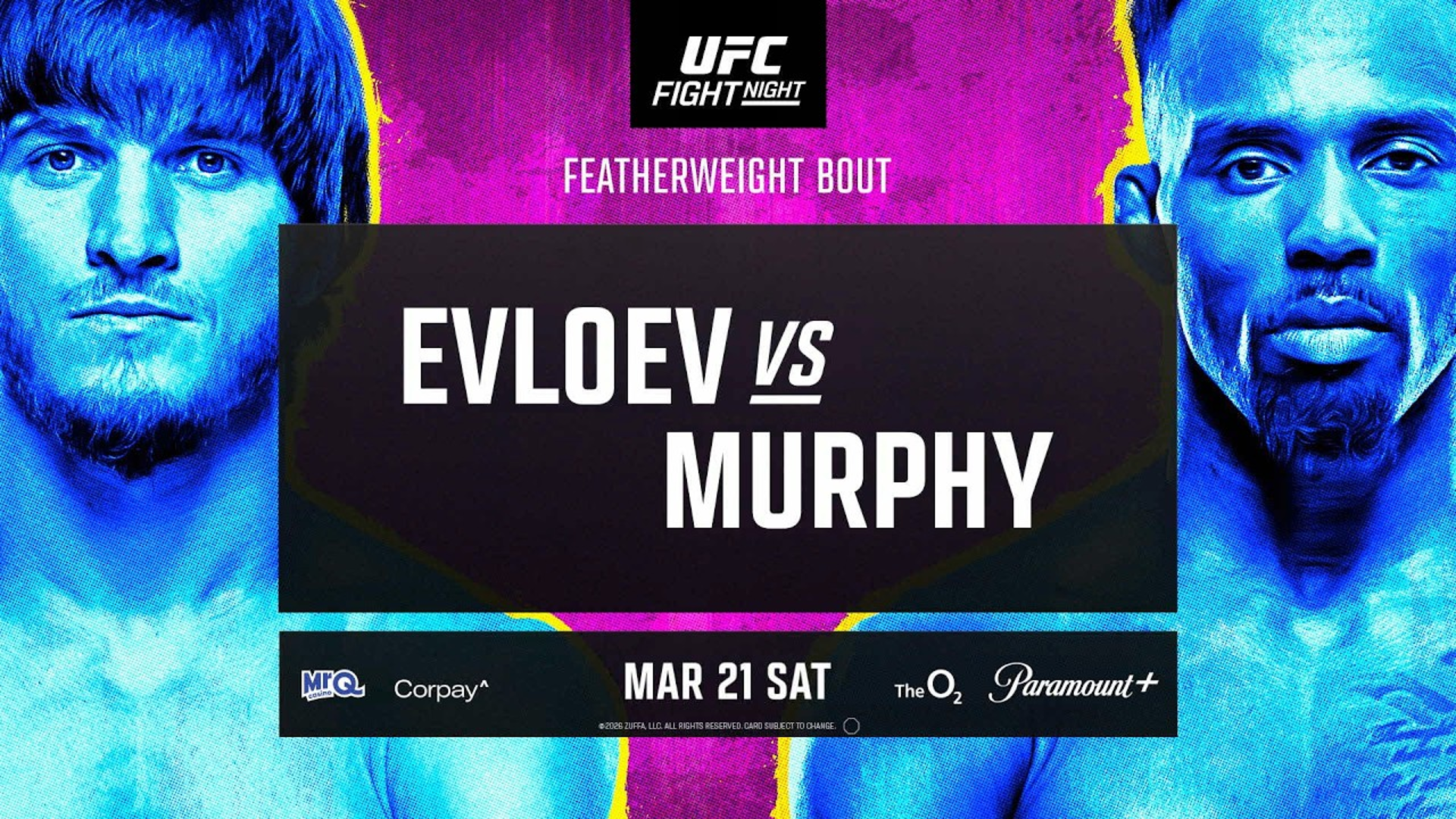 UFC London 2026 Main Event Poster