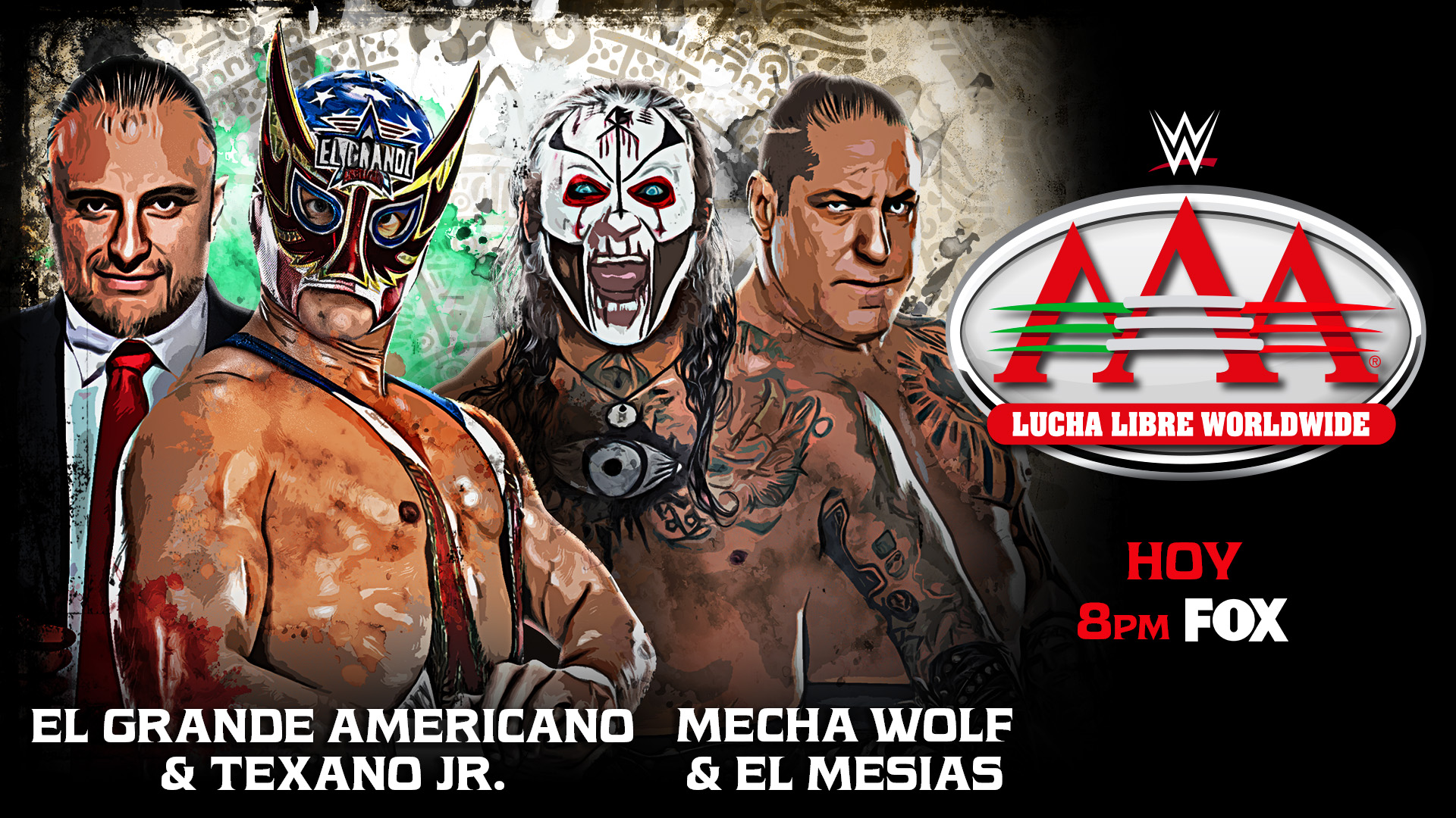 AAA on Fox 4/25/26 match graphic