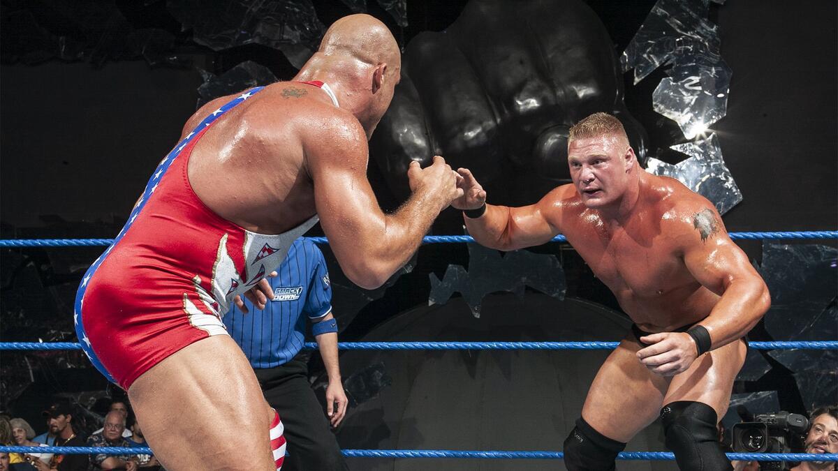 Kurt Angle says 'enjoy retirement' to Brock Lesnar after WWE WrestleMania 42