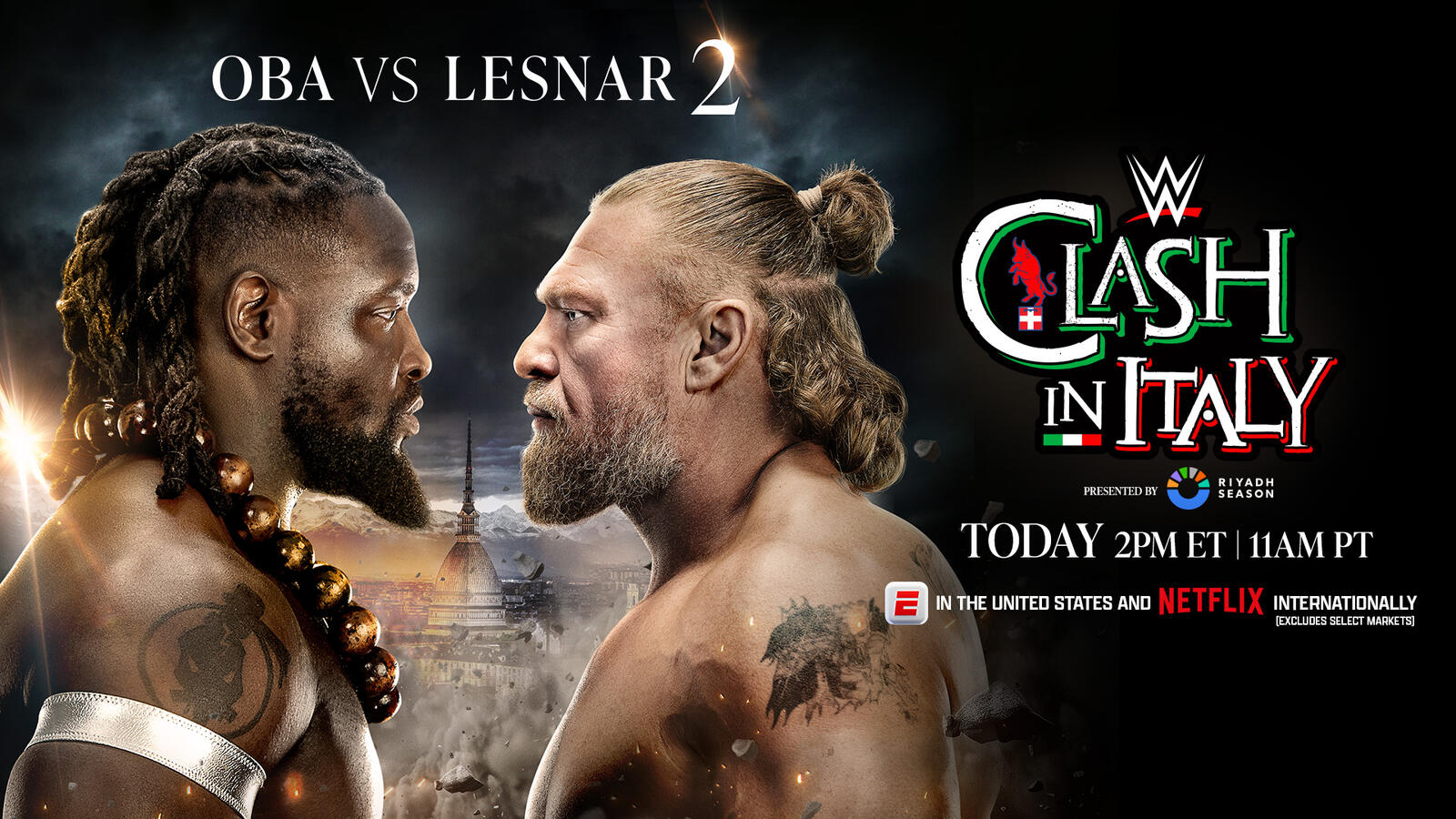 Brock Lesnar vs. Oba Femi result at WWE Clash in Italy 2026