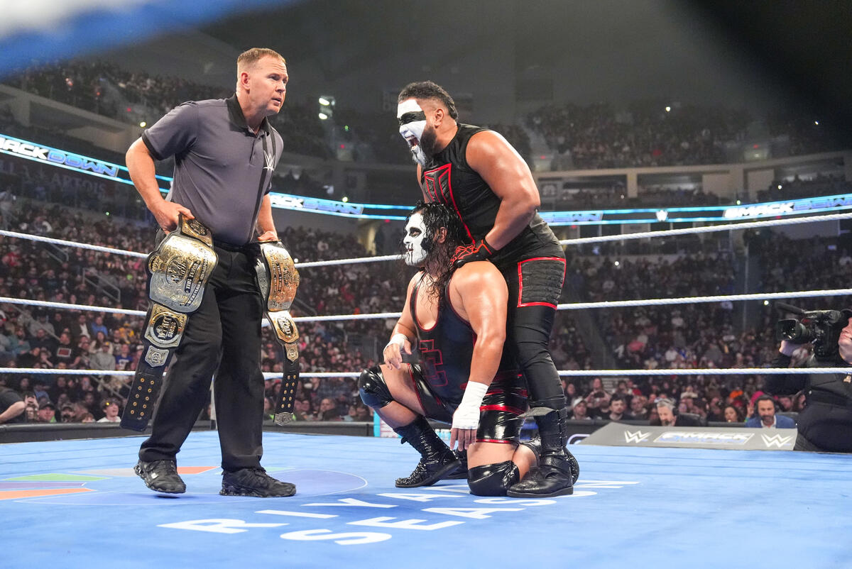 HERSHEY, PENNSYLVANIA - DECEMBER 15: &lt;&gt; during SmackDown at Giant Center on December 15, 2025 in Hershey, Pennsylvania. (Photo by WWE/WWE via Getty Images)