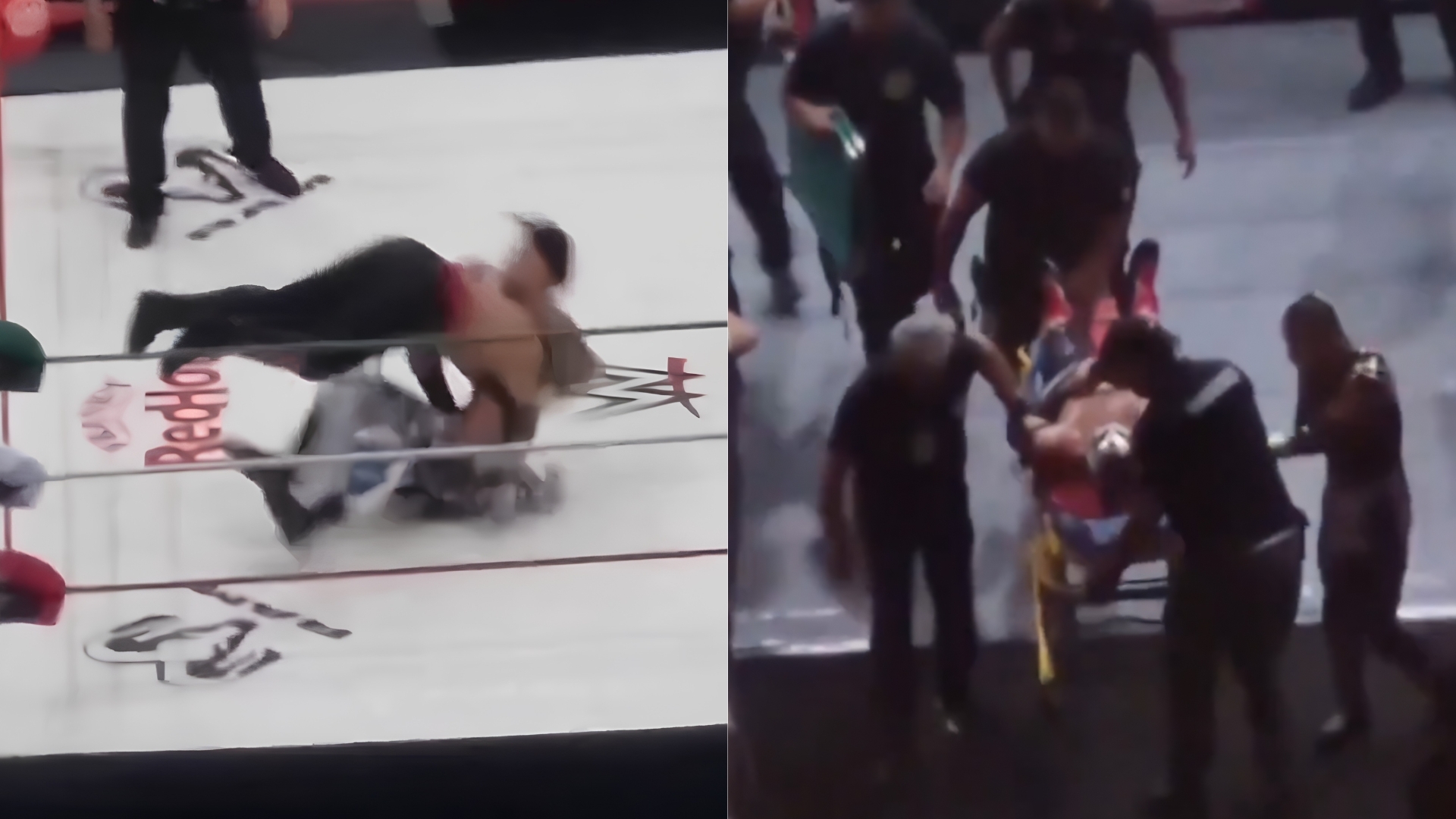 AAA star stretchered out following top rope botch