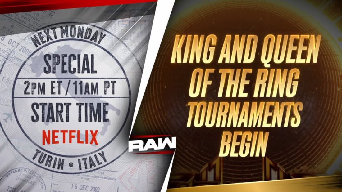 King & Queen of the Ring tournaments to begin next week on WWE Raw