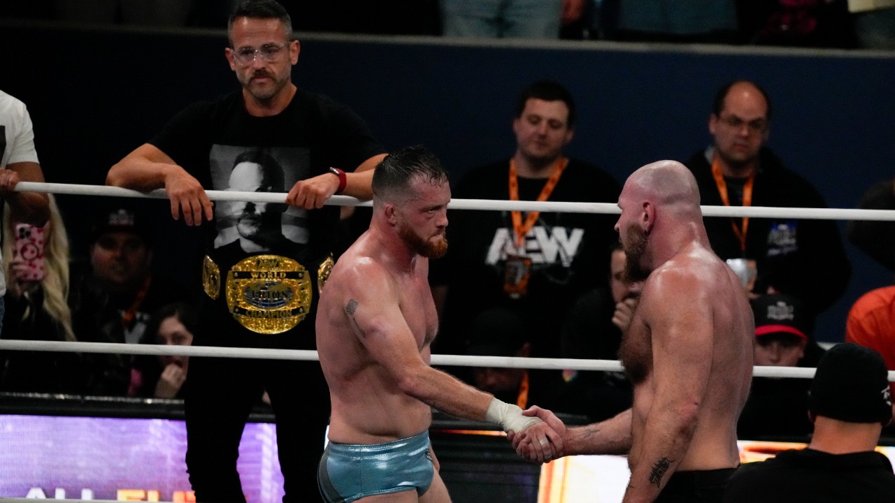 Jon Moxley retains Continental title, shakes hands with Kyle O’Reilly at AEW Double or Nothing