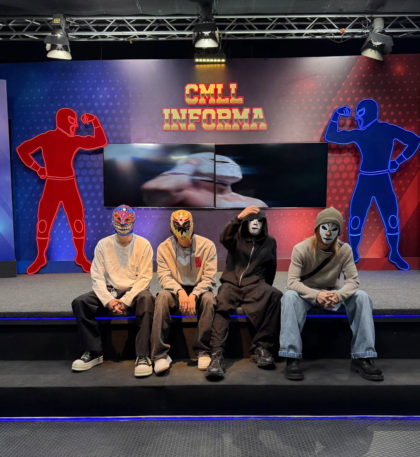 South Korean supergroup BTS attends CMLL Arena Mexico show