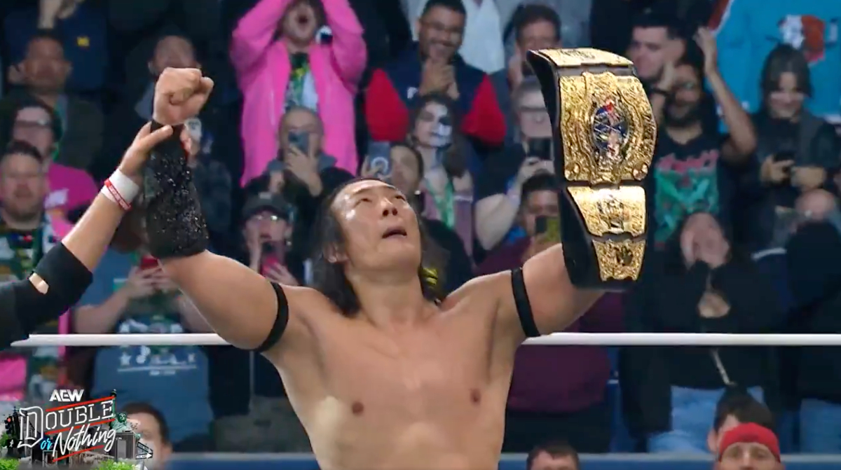 Konosuke Takeshita wins International title at AEW Double or Nothing, injured star returns
